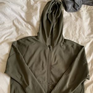 Olive green lululemon zip up jacket